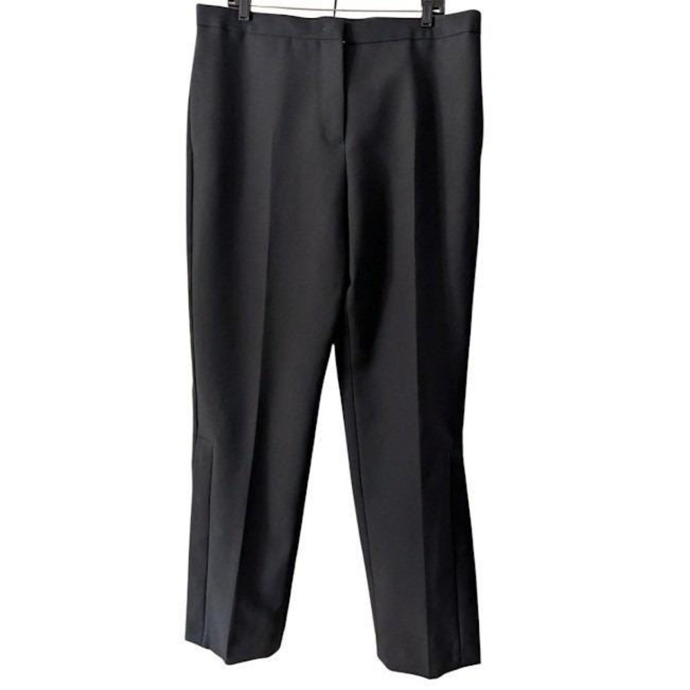 Jil Sander Black Wool Blend Wide Leg Trousers Side Button Detail Size 44 - Picture 8 of 15
